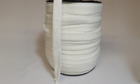 Cadarço tubular de poliéster branco