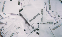 Etiqueta de nylon resinado com tamanho 2